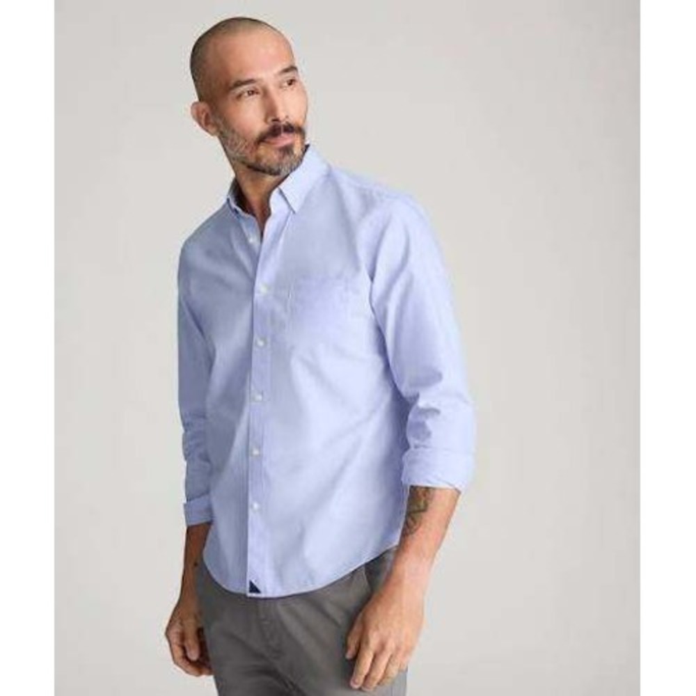 UNTUCKit Hillside Select Button Down Shirt Men 3XL Blue Wrinkle Free Preppy Work